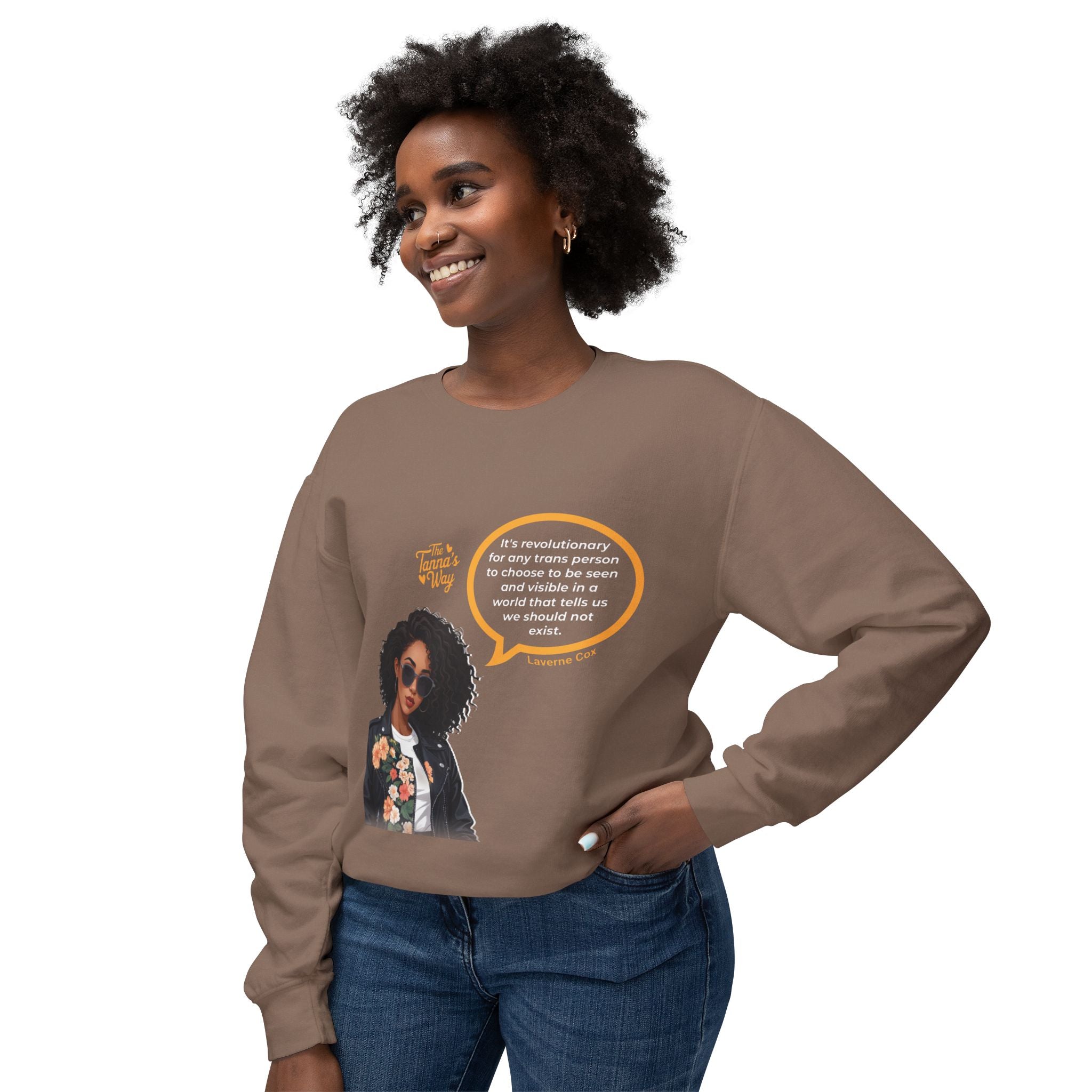 Laverne Cox | Unisex Lightweight Crewneck Sweatshirt